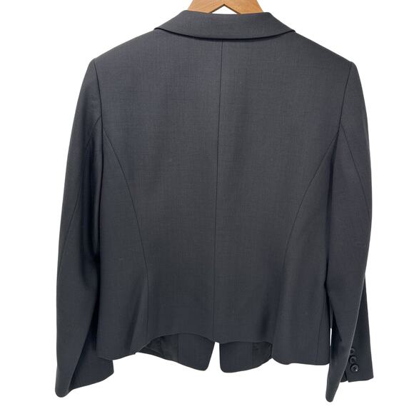 Talbots Blazer Womens Petite 10 10P Gray Jacket Wool Classic Lined Vintage - Picture 4 of 7